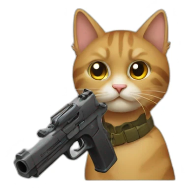 cat-with-a-gun sticker
