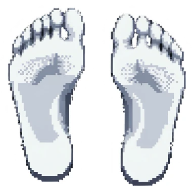 realistic foot soles with white sap coating sticker