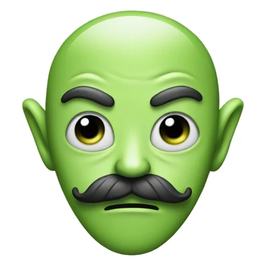 Alien with a mustache sticker