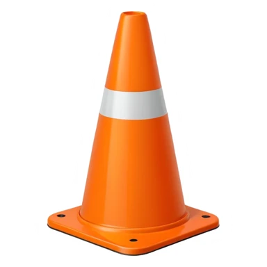 Cono naranja obra construcción  sticker