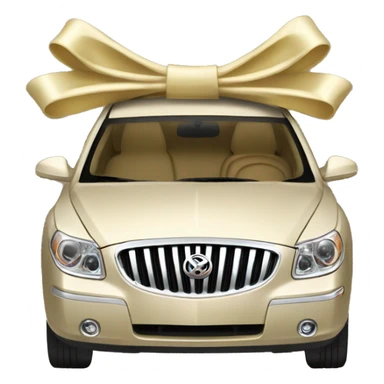 2008 light gold buick lacrosse with a bow  sticker