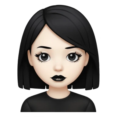 an emo emoji rolling its eyes sticker