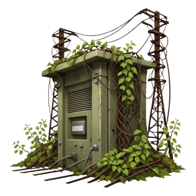 a collapsed substation during the apocalypse sticker