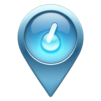 Soft blue location pin sticker
