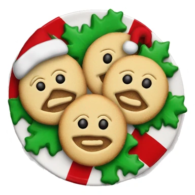 christmas sugar cookies on a plate sticker