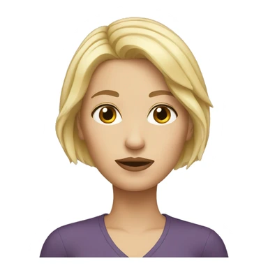 skeptical white woman blonde hair sticker