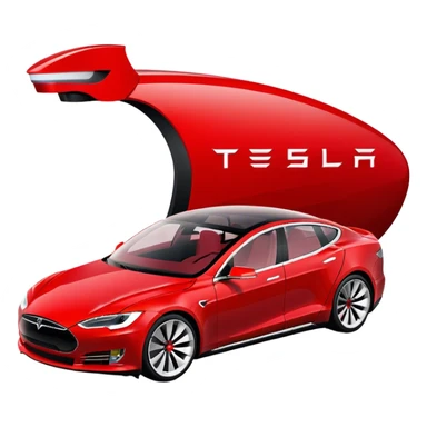 Tesla Model S - Tesla (Model Year: 2022) (Iconic colour: Red) sticker