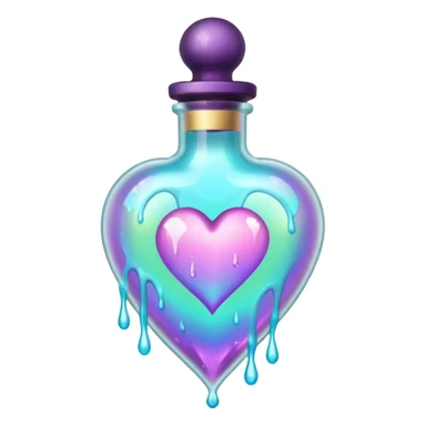 pastel goth heart with potion bottle sticker