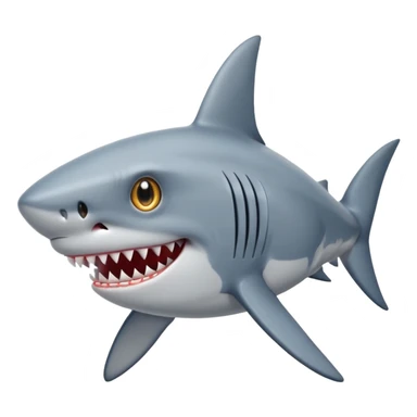 Shark with star in eyes sticker