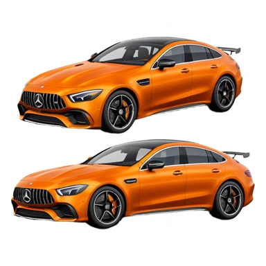 Mercedes amg gt 63 orange colour sticker