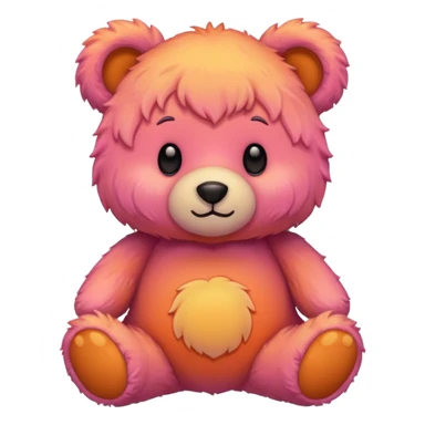 teddy bear made of a sunset sticker
