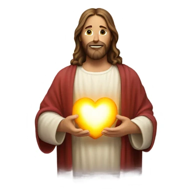 Jesus holding a heart  sticker