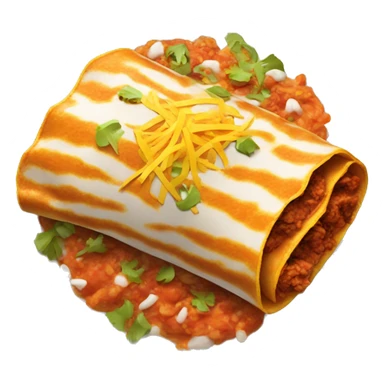 Realistic plate of enchiladas sticker
