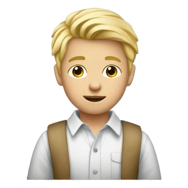 blonde boy in collared shirt sticker