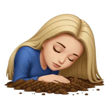 Woman Laying face down on the ground  sticker