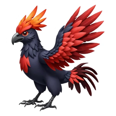 Braviary-Yveltal-Fakémon-hybrid-creature (full body)  sticker