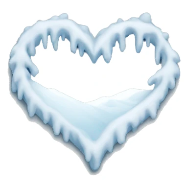 Snow heart sticker