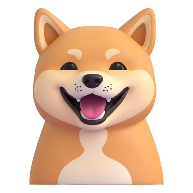 shiba inu, laughing sticker