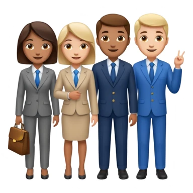 30 different emoji faces of sales workers sticker