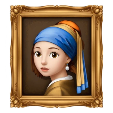 girl with a pearl earring in painting frame
















 sticker