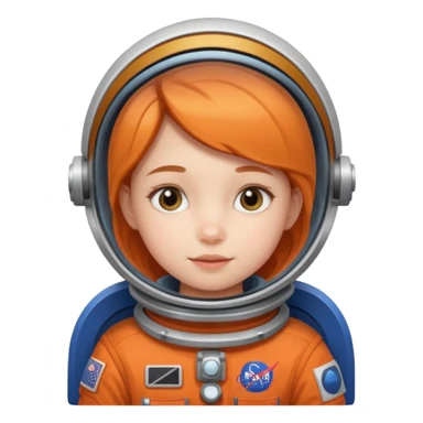 Girl kid in Astronaut Uniform
 sticker