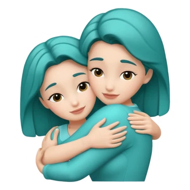 Teal hugs with Belles wording sticker