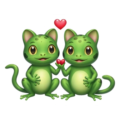 make me a good luck frog and kitten sticker
