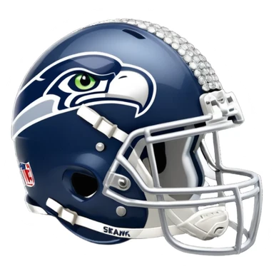 NFL Seahawks logo helmut with diamonds bling  sticker