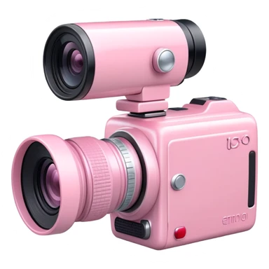 Light pink video camera sticker