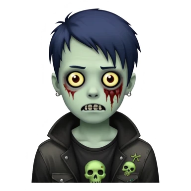 emo boy zombie piercings sticker