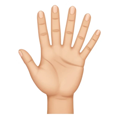 hand with four fingers up simple sticker