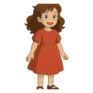 whimsical character of Blakeleigh in ghibli style sticker