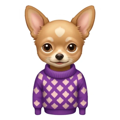 Tan chihuahua wearing a sweater sticker