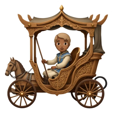 in medieval period  a man in a Carriage sticker