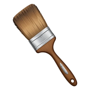 beautiful vintage brown paint brush sticker