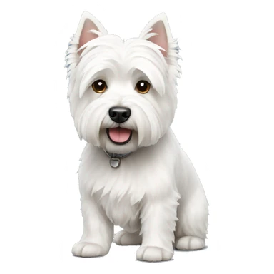 west highland white terrier full body sticker