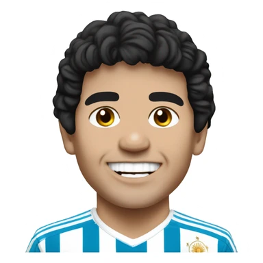 maradona argentina young smile sticker