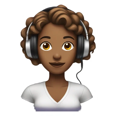Brown woman with gaming headphones and a PlayStation 4 controller in her hands  sticker