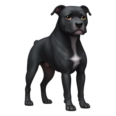 Black Staffie dog sticker