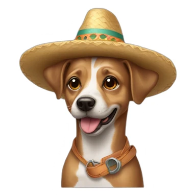 Dog type: Duck catcher's small dog with sombrero sticker