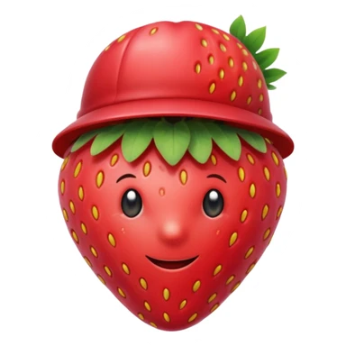 strawberry front the mic with cap sticker