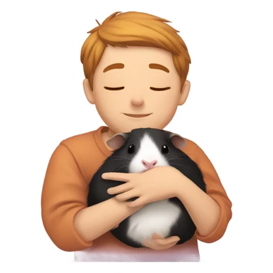  hugging a guineapig sticker