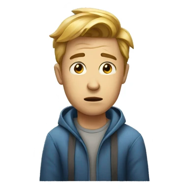 confused realistic male that is thinking sticker