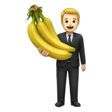 Homme noir qui nage avec des bananes dans les mains sticker