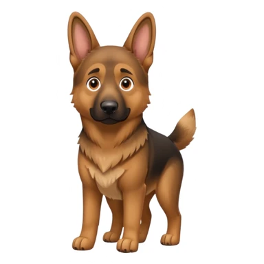 German Shepard with one ear down sticker