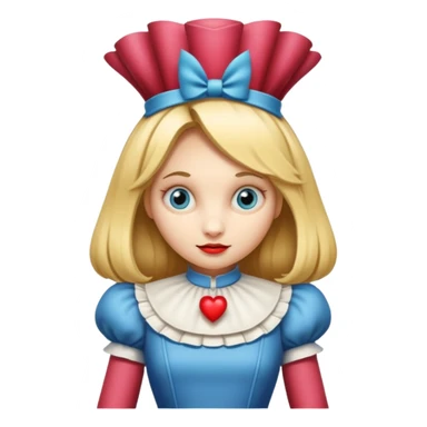 Alice in wonderland off with her head sticker