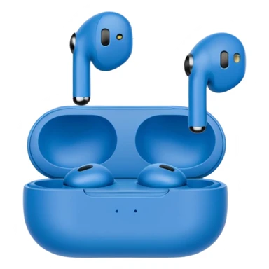 blue wireless earbuds sticker