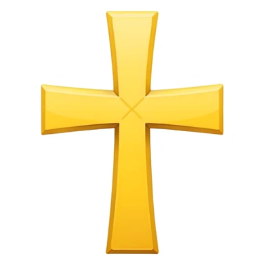 yellow diagonal cross symbol sticker