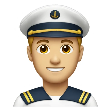 white sailor in a uniform sticker