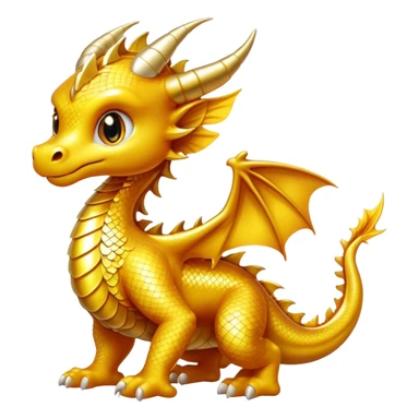 Baby sassy golden dragon sticker